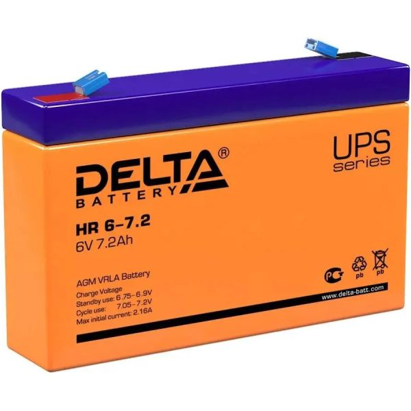 Аккумулятор для ИБП Delta Battery HR 6-7.2 6 В 7.2 Ач