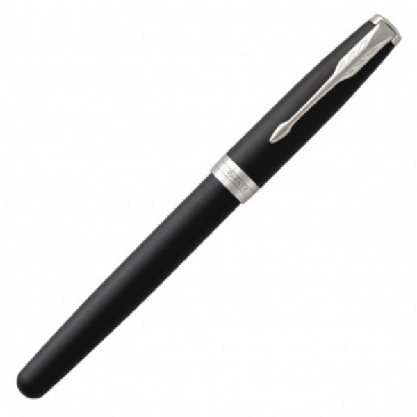 Ручка роллер PARKER Sonnet Core T529 коробка подарочная черный/серебристый CW1931523